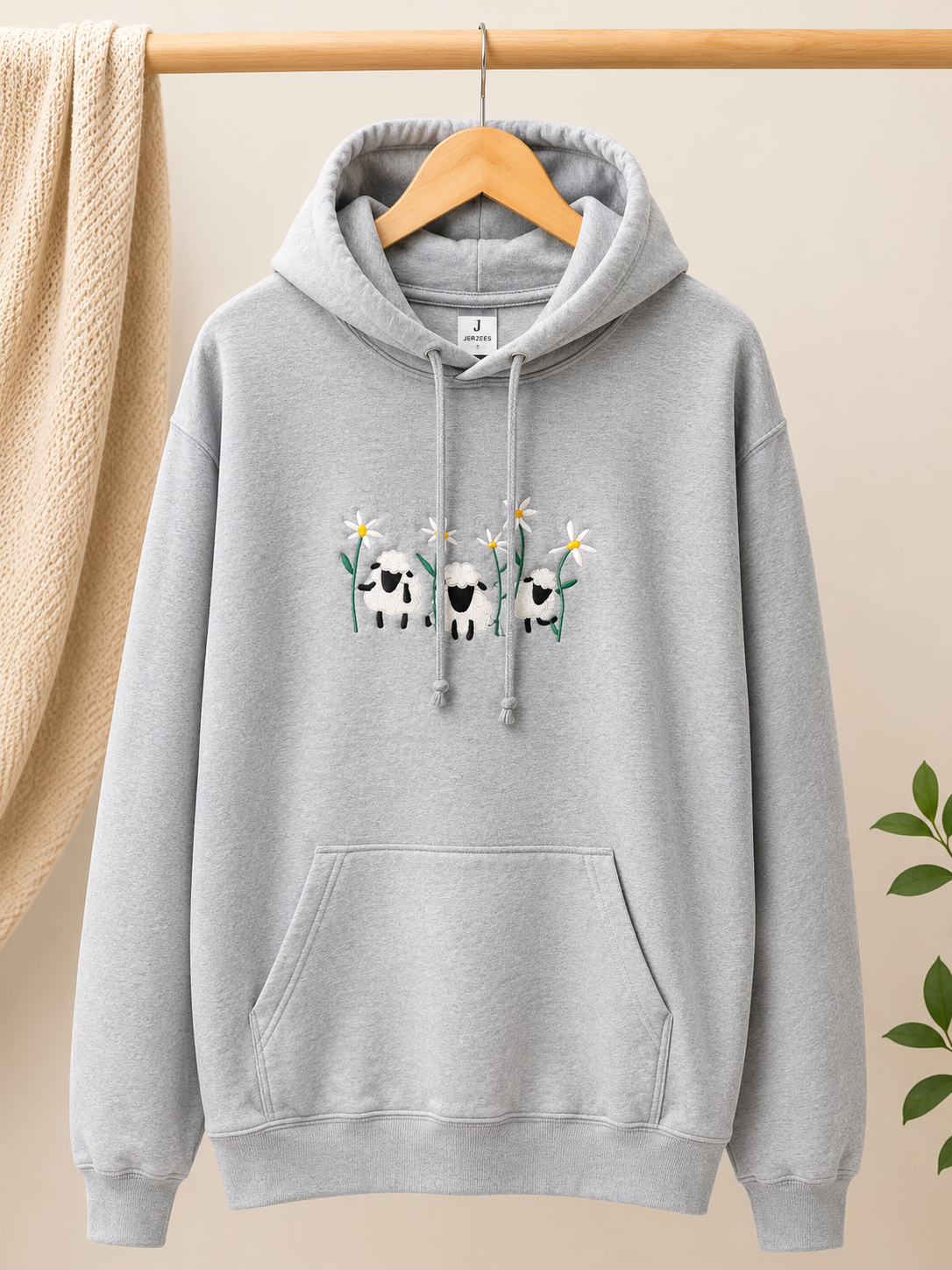 Embroidered Sheep Hoodie