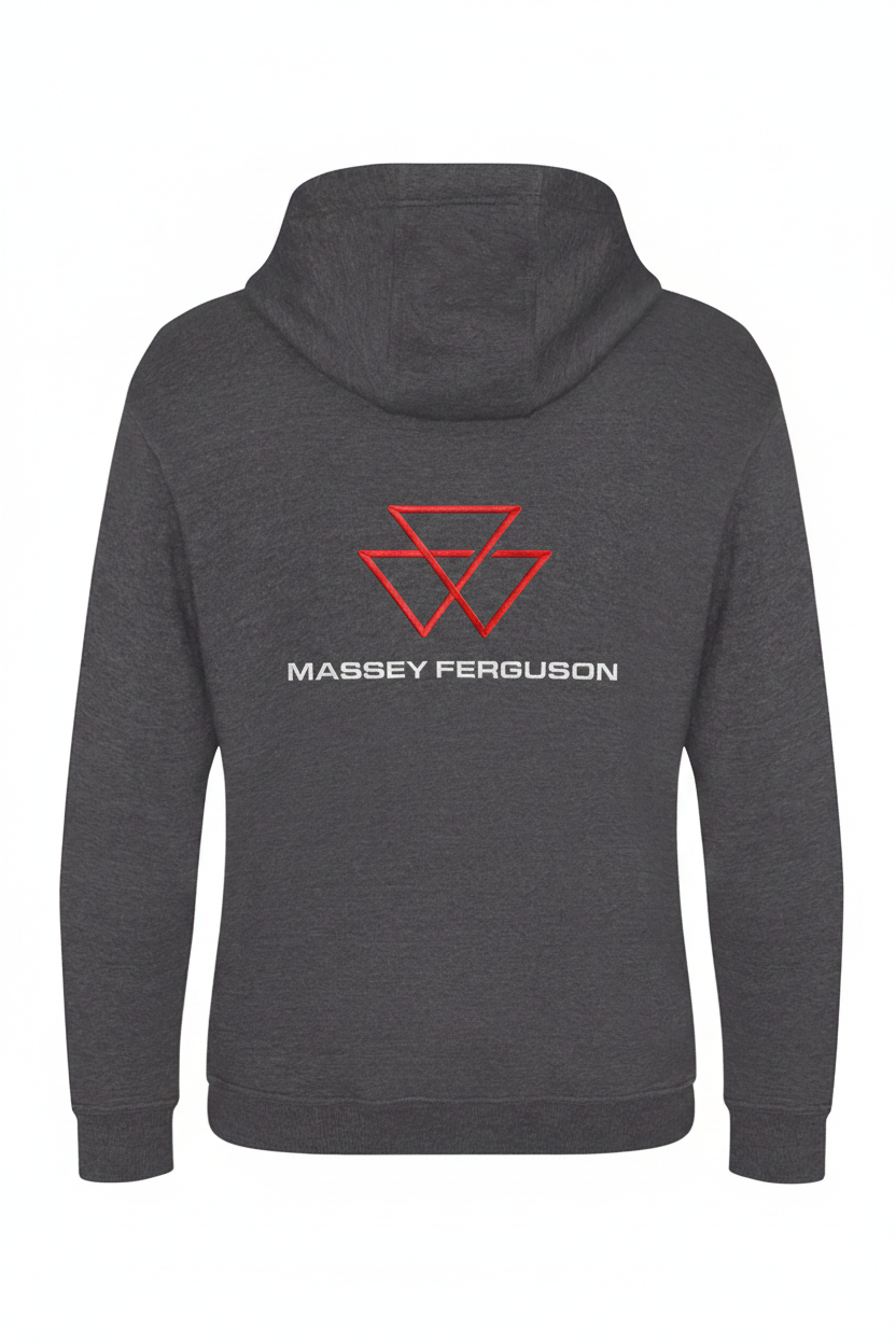 Massey Ferguson embroidered hoodie - Charcoal